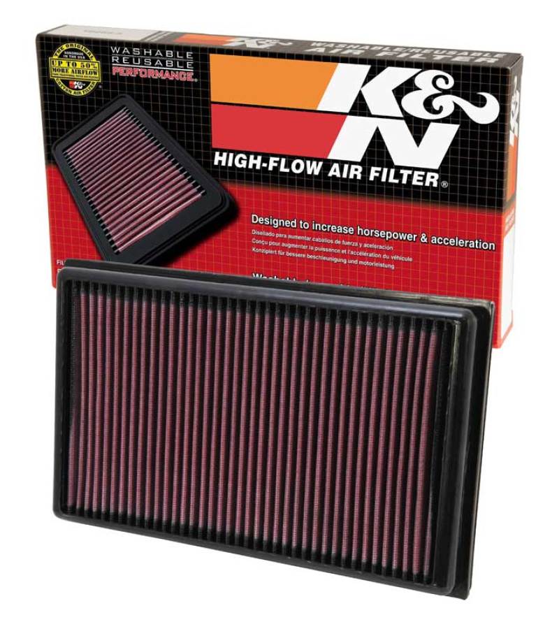 Chevrolet Impala Air Filter - K&N Engineering - High-Flow Drop-In (Oiled Cotton, Washable/Reusable) - `12-`16